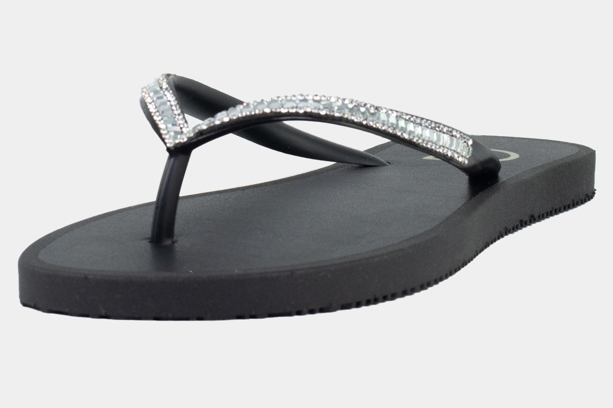 chinelo shine vitralis - Preto/Prata