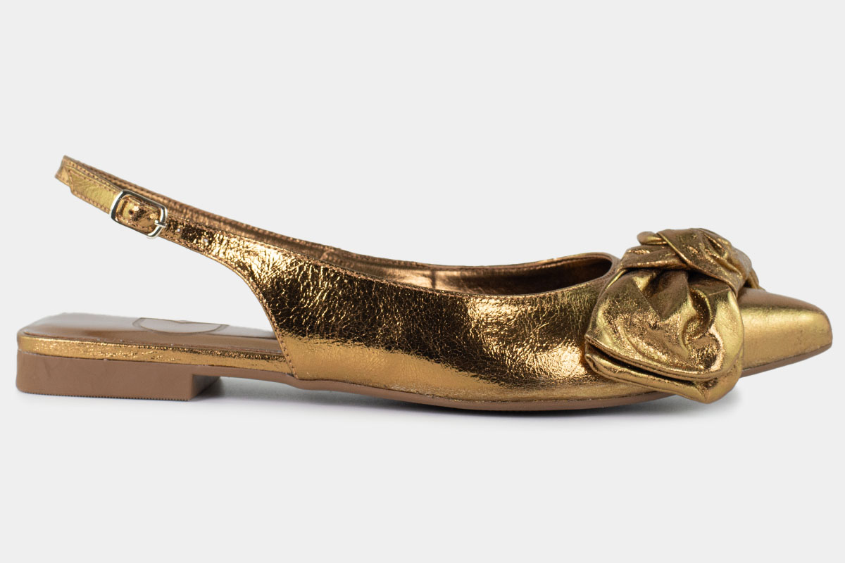 sapatilha slingback - Bronze