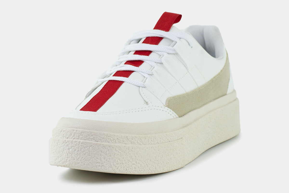 tenis sneaker - Branco/Vermelho