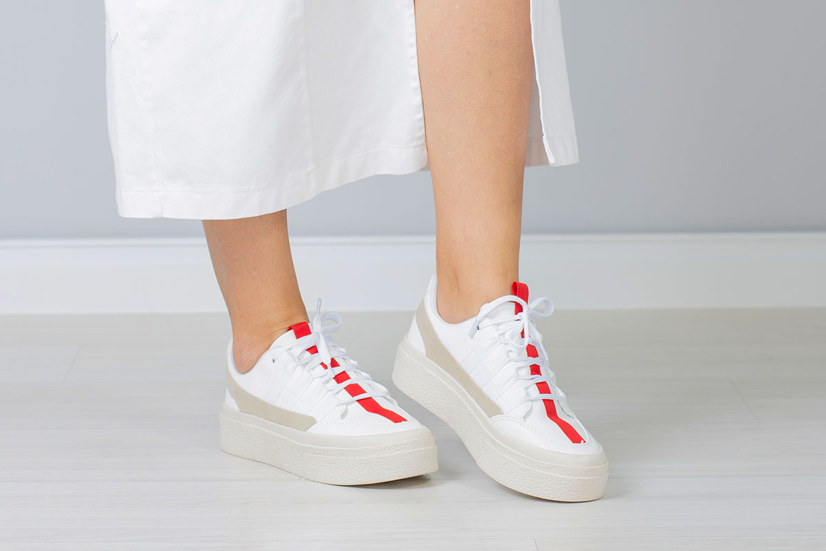 tenis sneaker - Branco/Vermelho