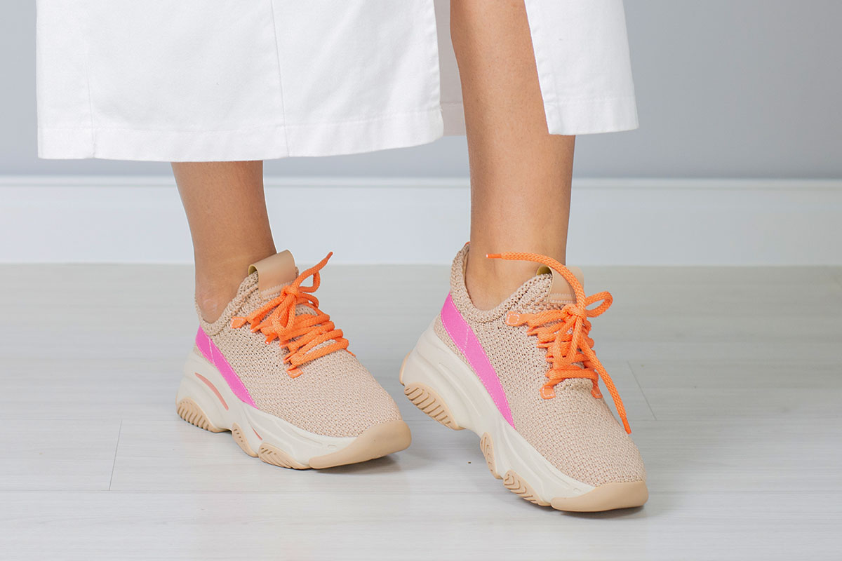 tenis knit - Nude/Rosa