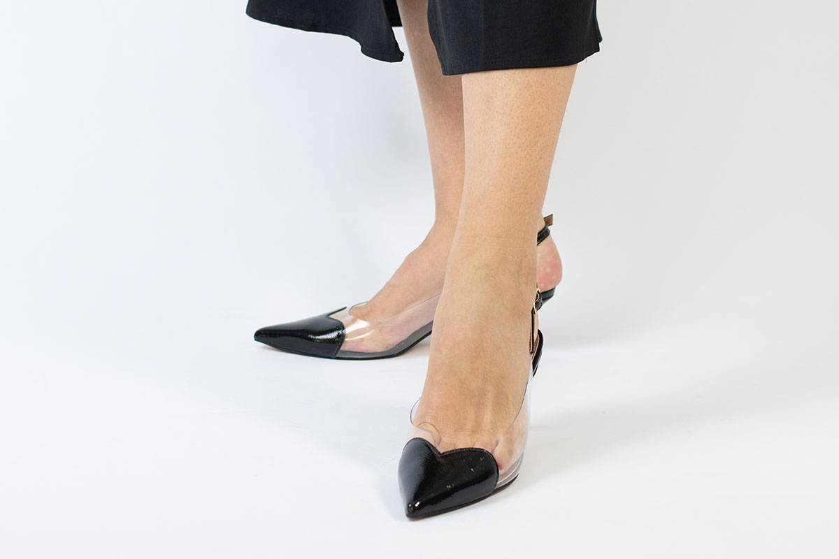 scarpin kitten heel - Preto