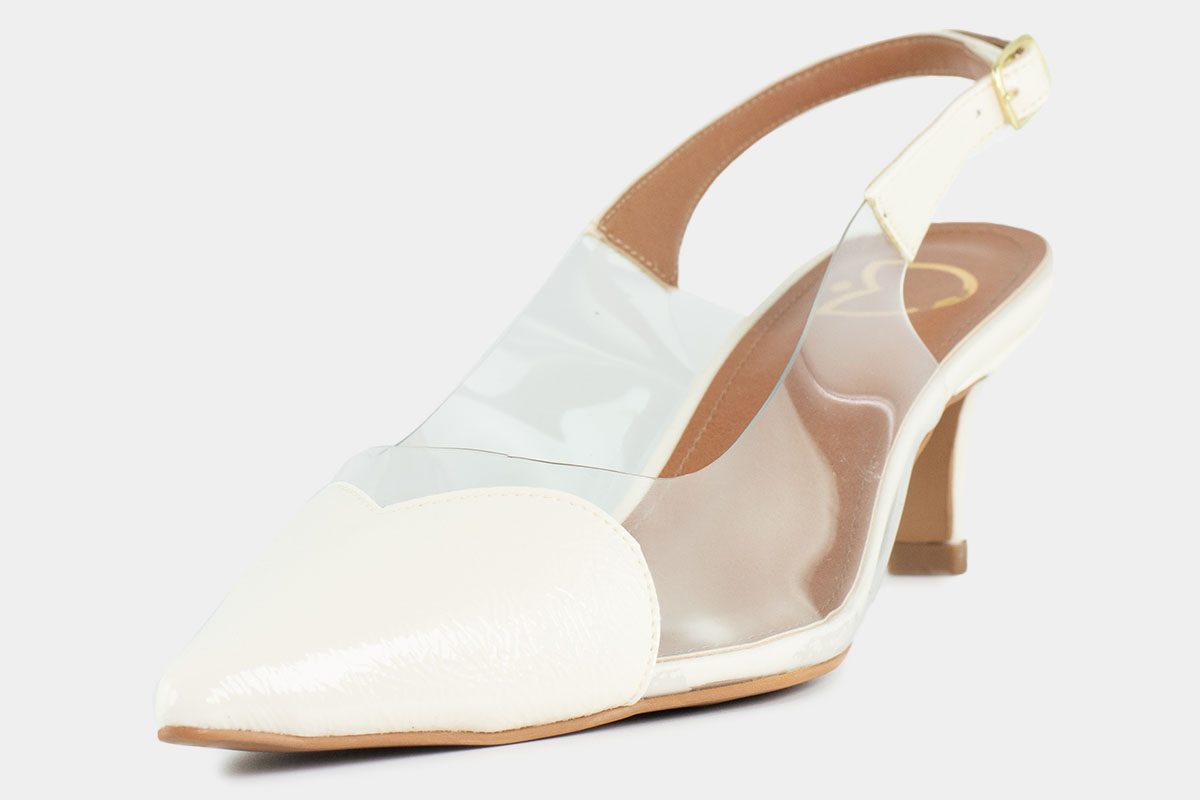 scarpin kitten heel - Off-White