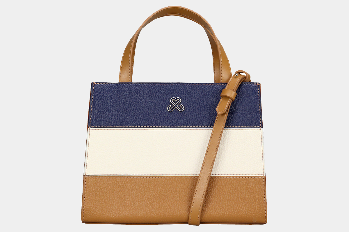 bolsa tote dora - Azul Marinho/Off-White