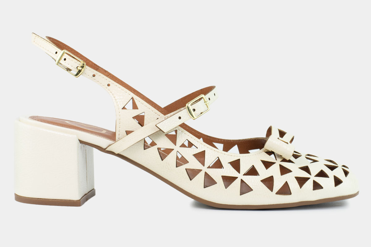 sapato slingback - Off-White