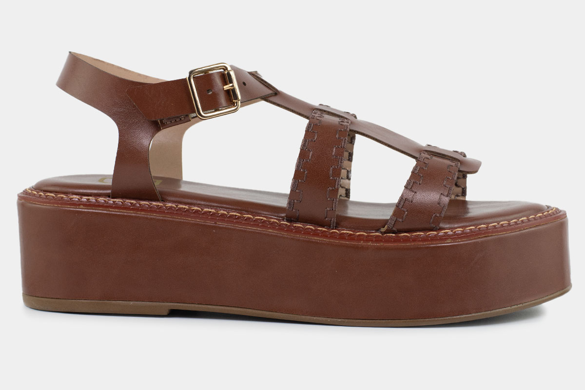 anabela flatform - Caramelo