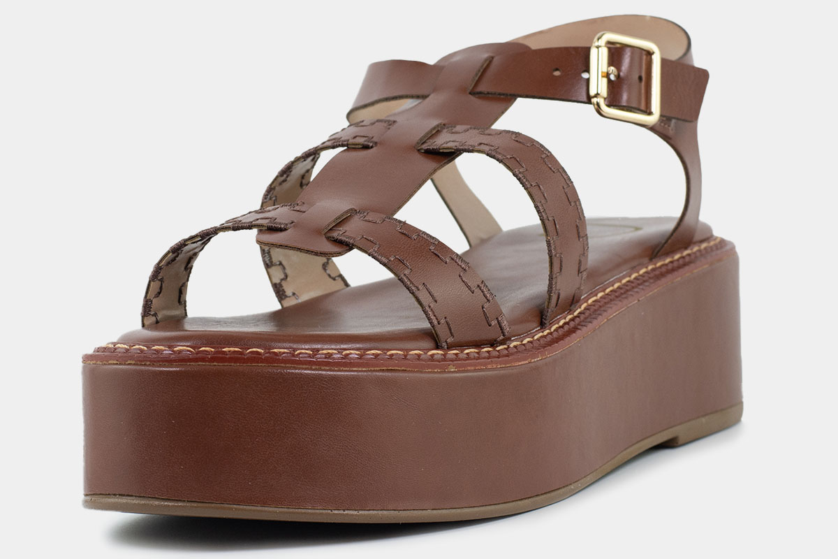 anabela flatform - Caramelo