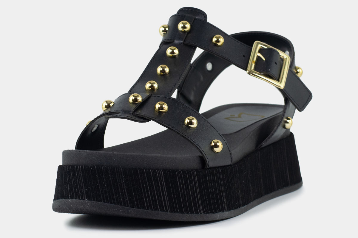 anabela flatform - Preto