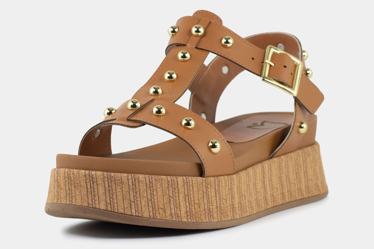 anabela flatform - Caramelo