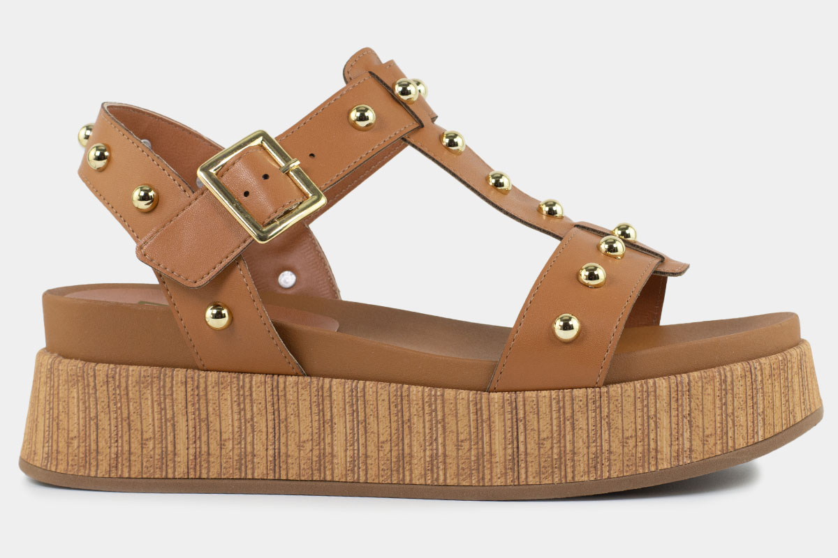 anabela flatform - Caramelo