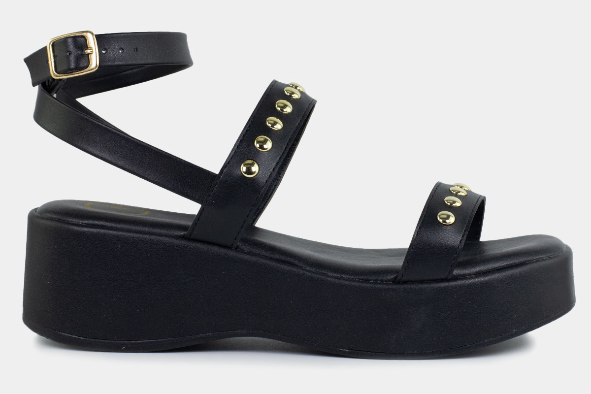 anabela flatform - Preto