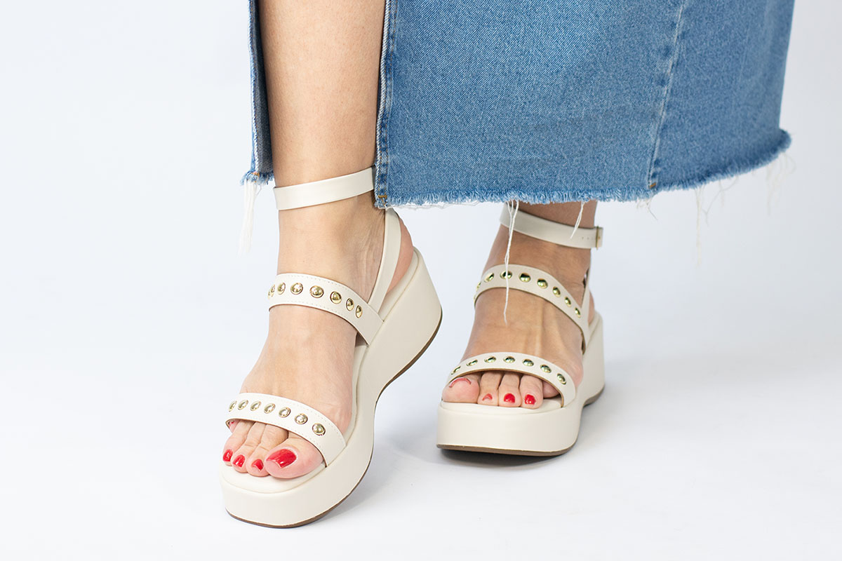 anabela flatform - Off-White