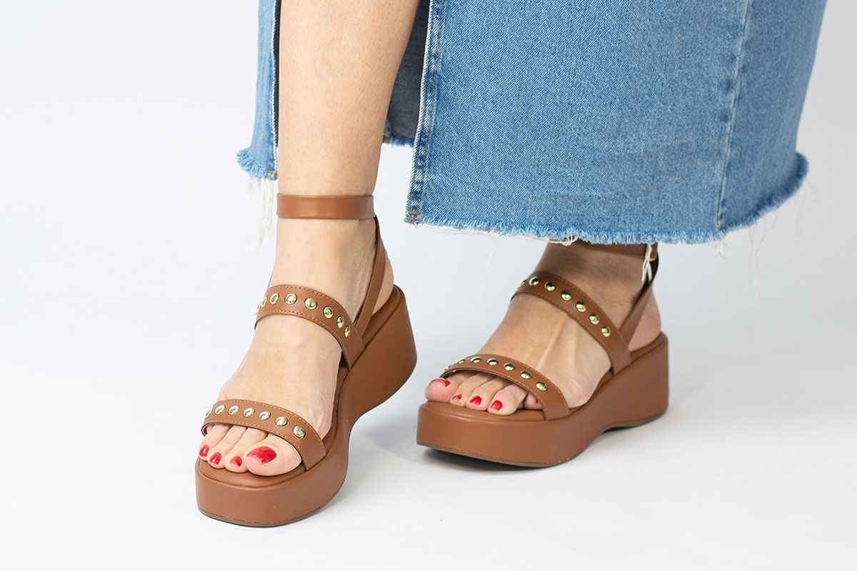 anabela flatform - Caramelo