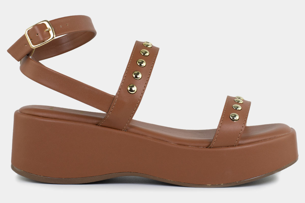 anabela flatform - Caramelo