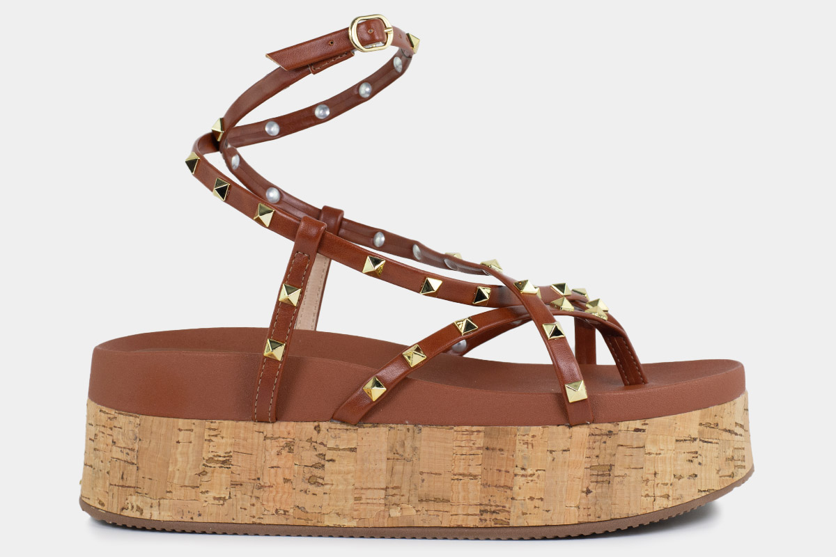 anabela flatform - Caramelo