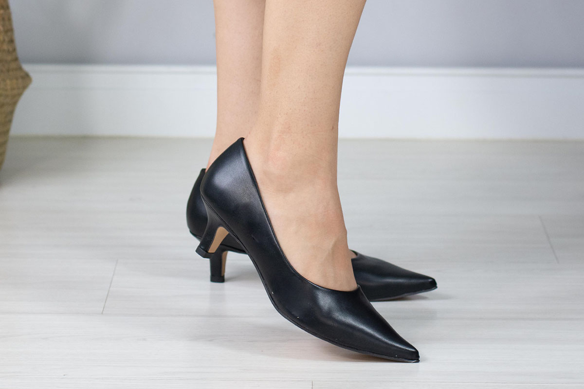 scarpin kitten heel classic - Preto