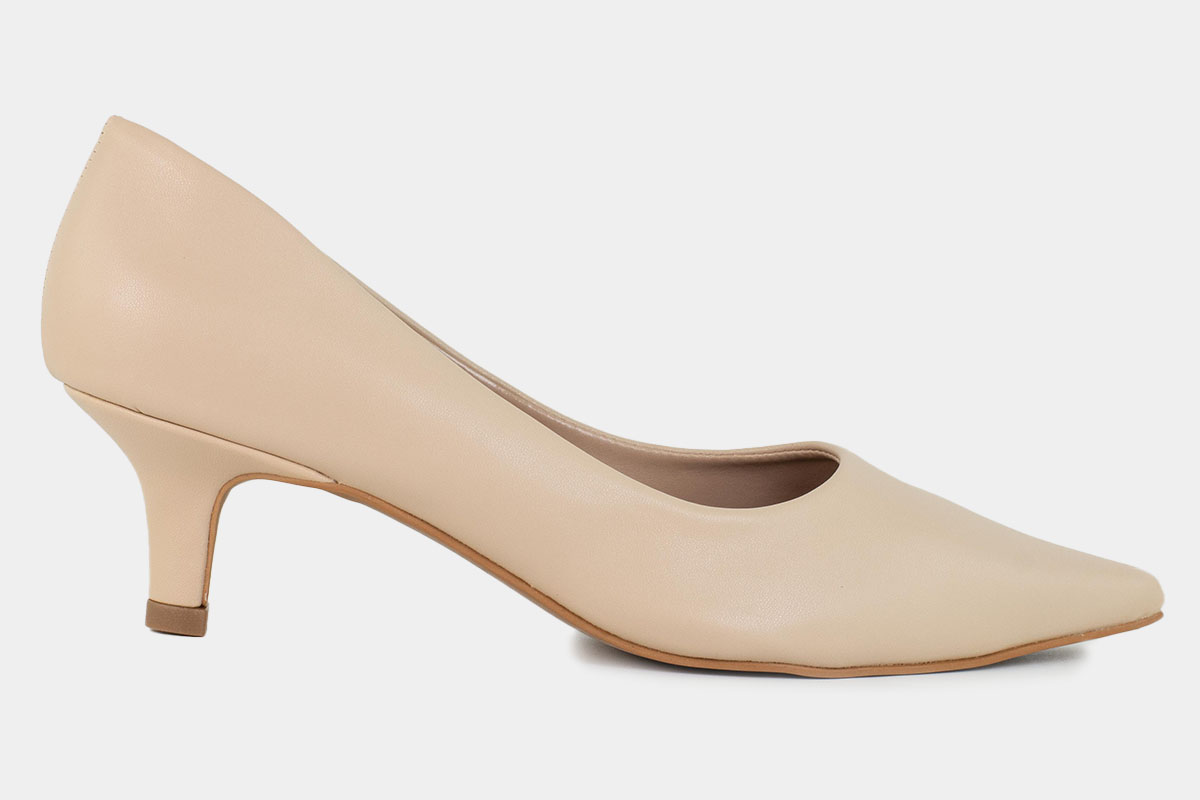 scarpin kitten heel classic - Nude