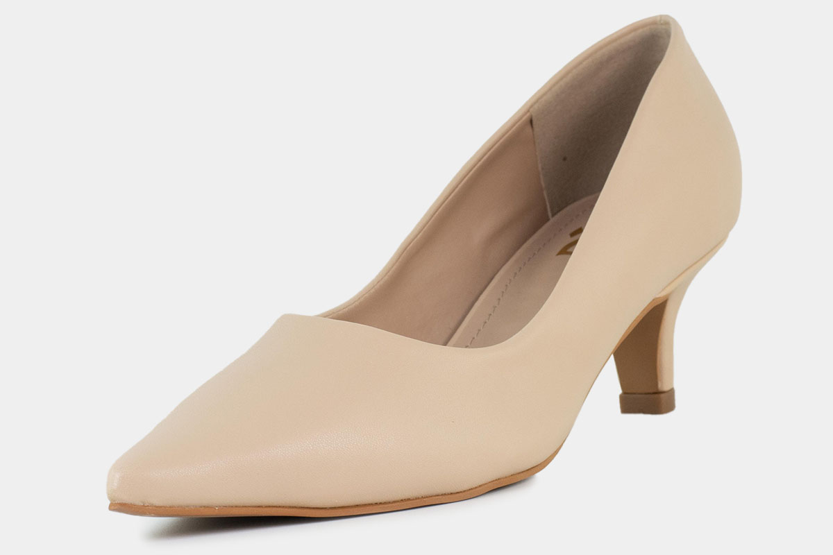 scarpin kitten heel classic - Nude