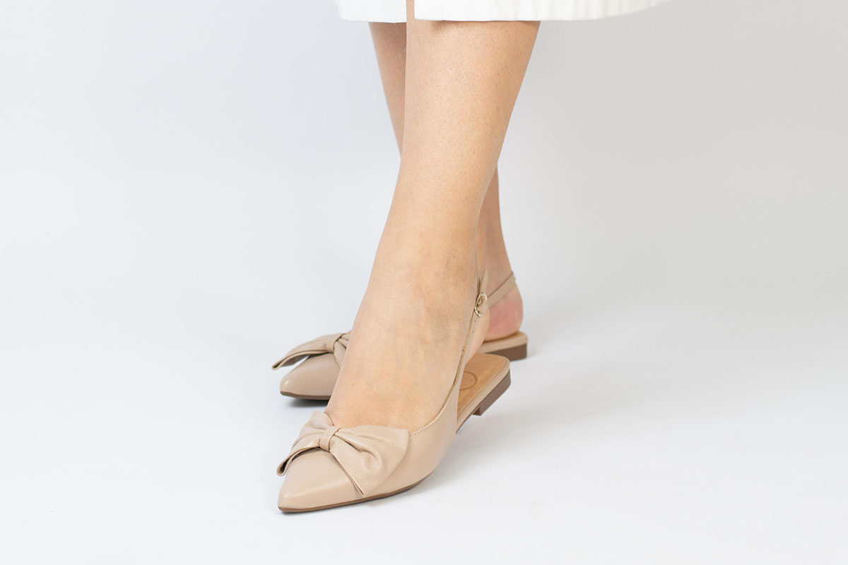 sapatilha slingback - Nude