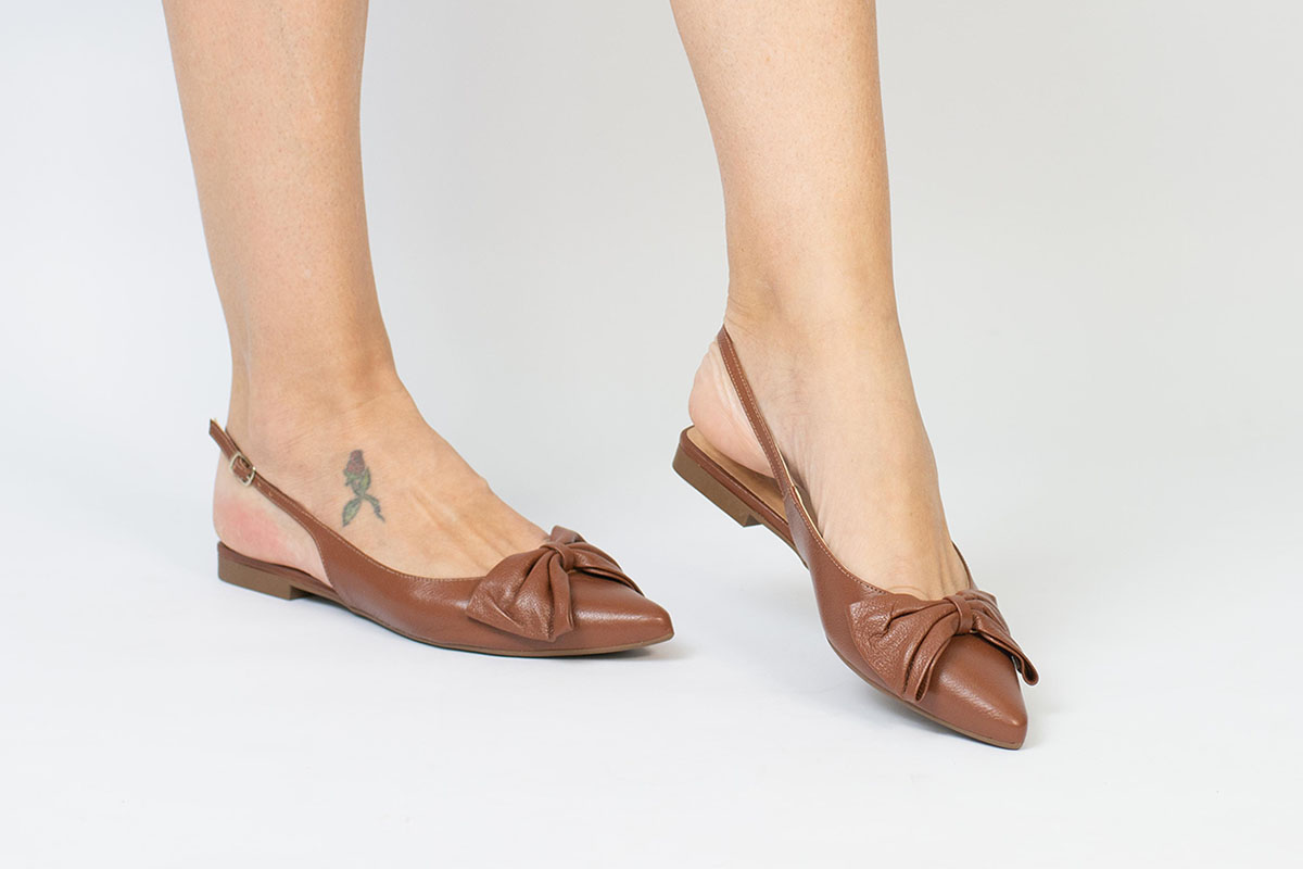 sapatilha slingback - Chocolate