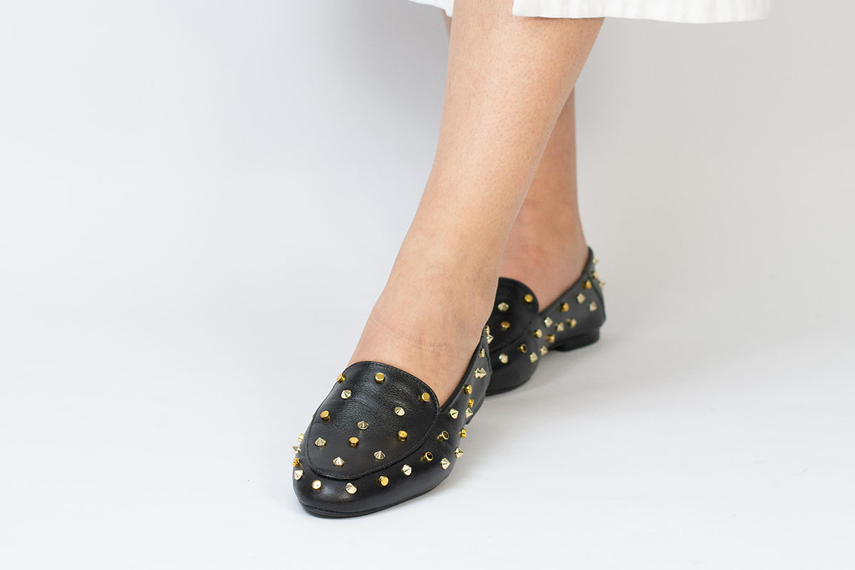 mocassim spike - Preto