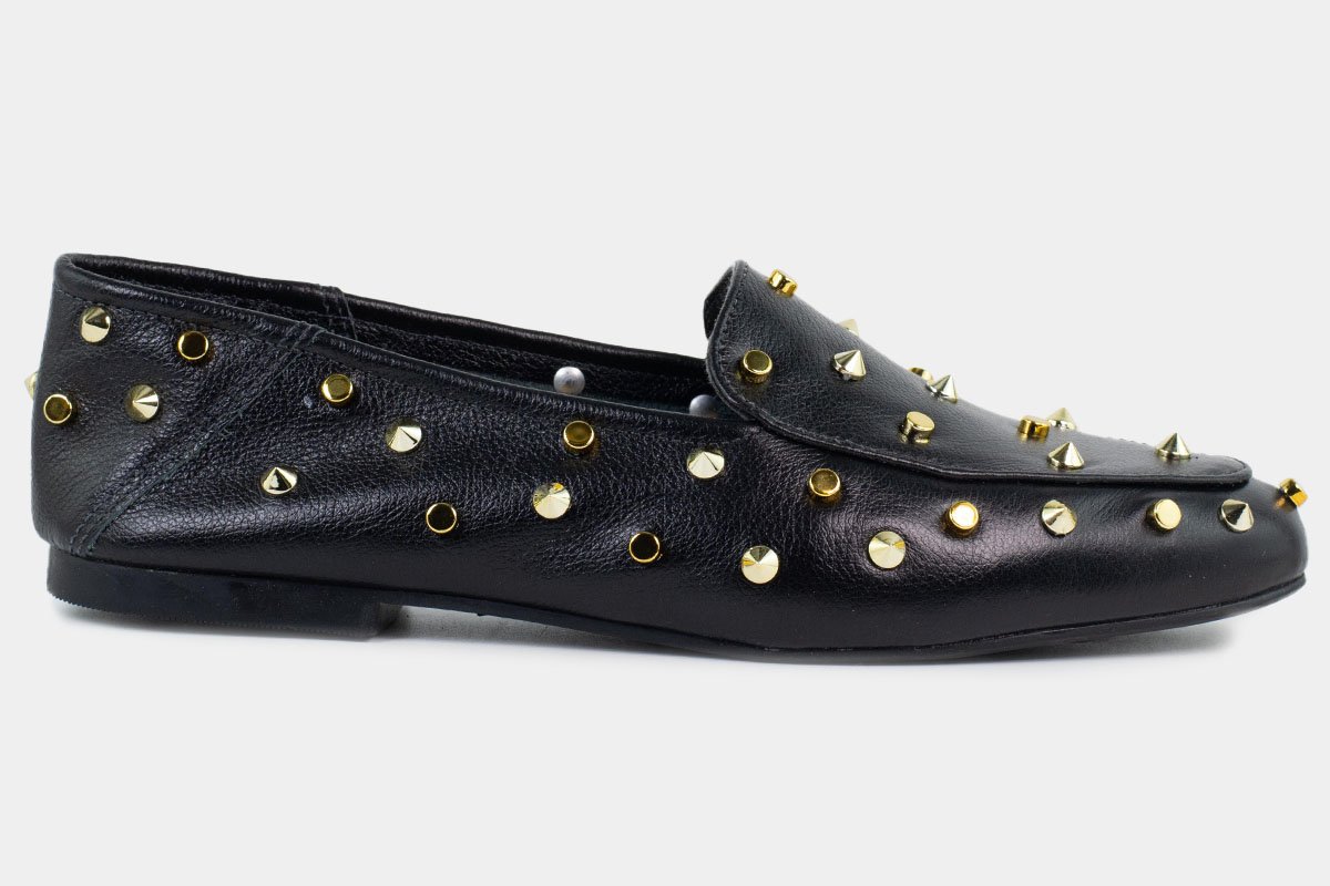 mocassim spike - Preto