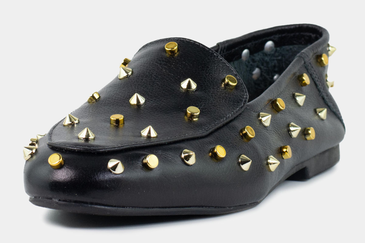 mocassim spike - Preto