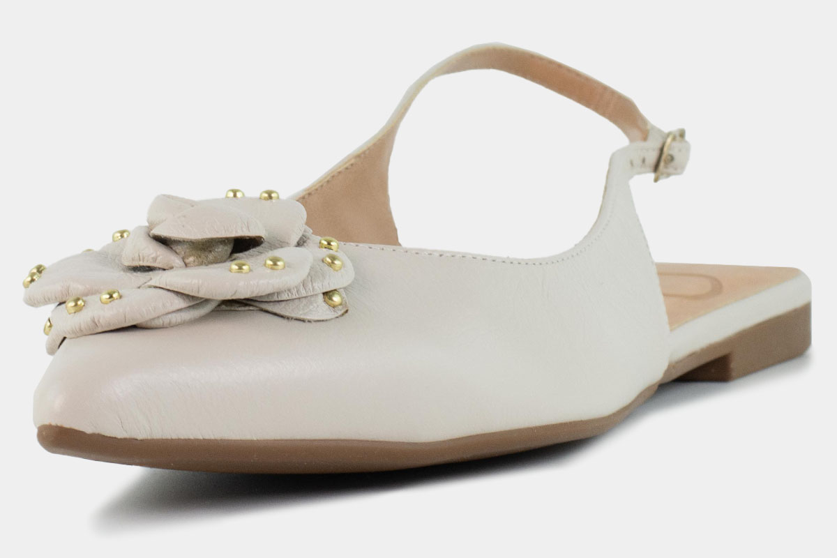 sapatilha slingback flora - Off-White