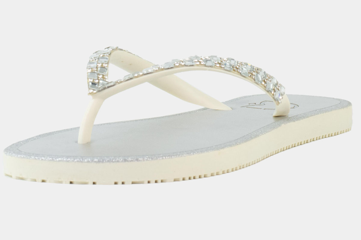 chinelo glitter - Branco