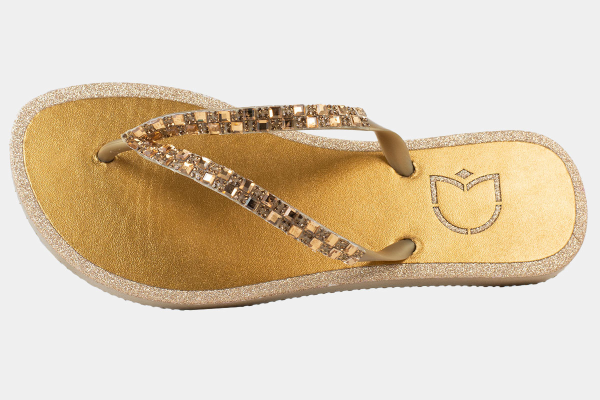 chinelo glitter - Bronze