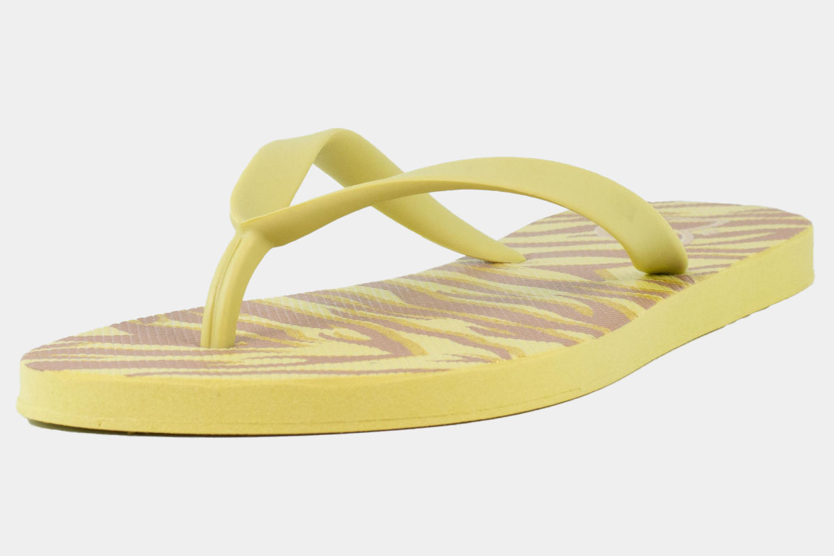 chinelo print - Amarelo/Bege