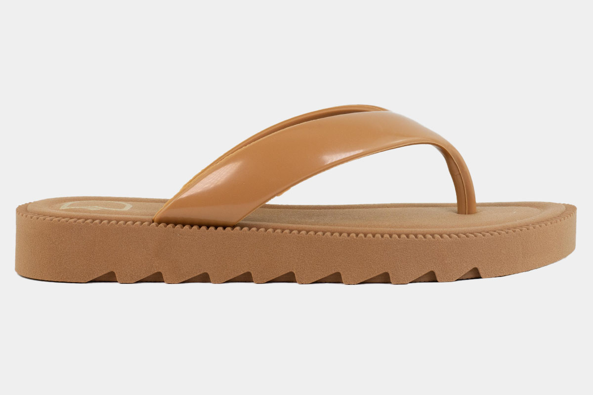 chinelo flatform - Caramelo