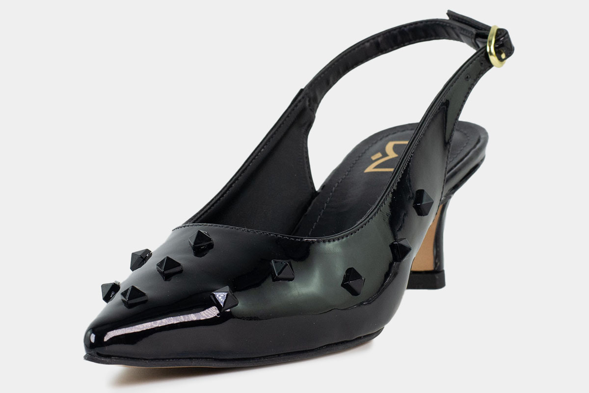 scarpin slingback bad kitty - Preto