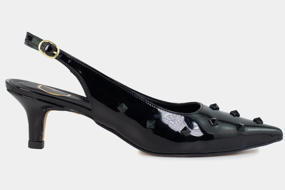 scarpin slingback bad kitty - Preto