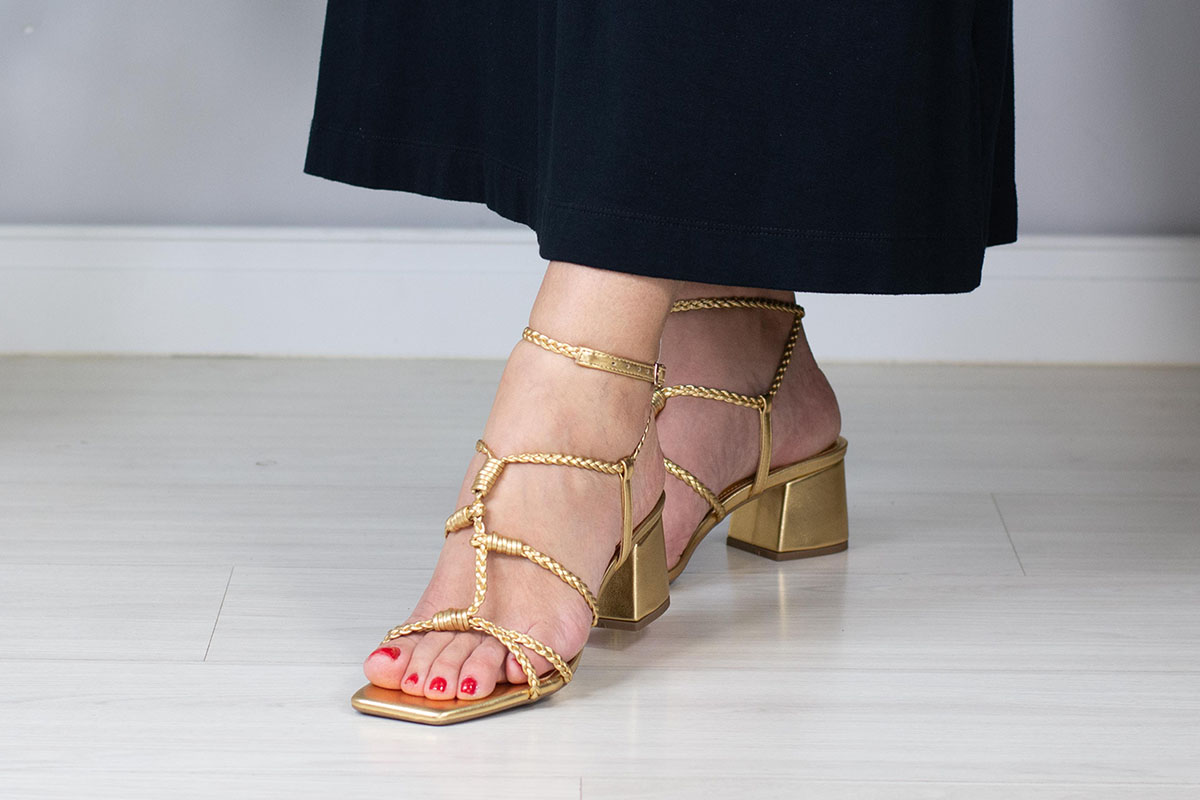 sandalia basic nozinho - Dourado