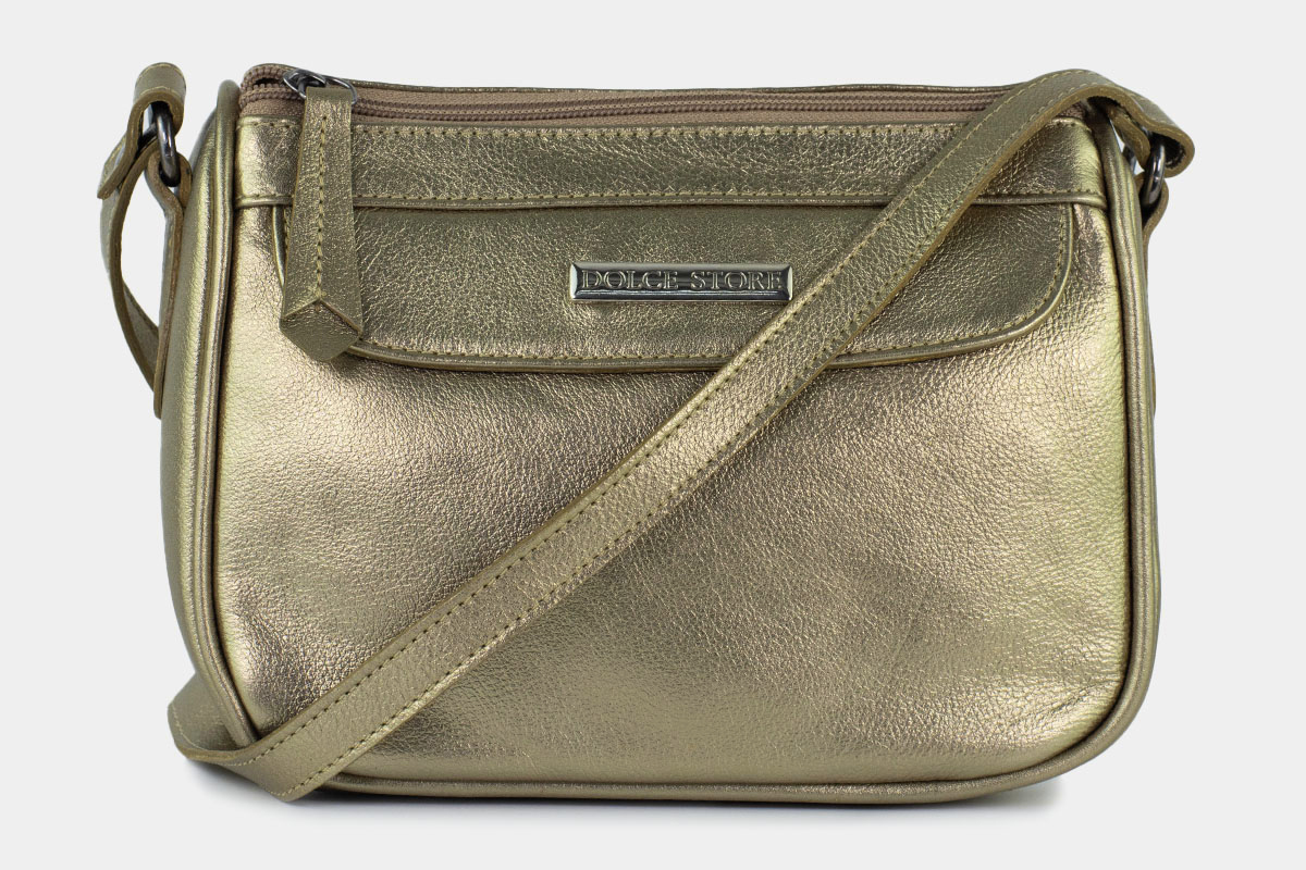 bolsa crossbody julia - Dourado