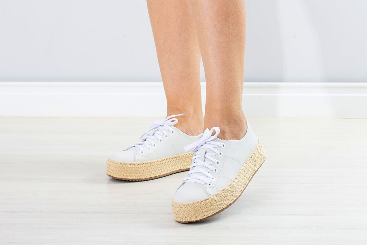 tenis flatform corinne - Branco